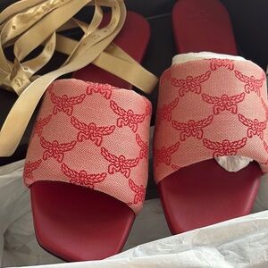 RED MCM Women's Slides